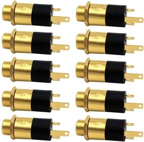 img 4 attached to 🔌 High-Quality Nine to Nine 3.5mm Stereo Jack Panel Mount Connector Pack of 10 - Gold Plated for Optimal Sound Experience