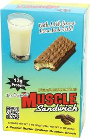 img 3 attached to 🥜 Muscle Foods Muscle Sandwich Bars, Peanut Butter Graham, 2-Ounce Bars (12 pack)