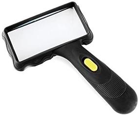 img 2 attached to Enhanced Home-Organizer Tech Oversized Rectangular 2x Ultra Bright Handheld LED Magnifier: Ideal Reading Magnifying Glass Lens for Seniors, Low Vision, Books, Magazines, Newspapers, Maps and More