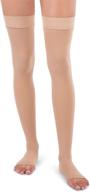 🧦 jomi compression thigh high collection, 30-40mmhg premiere open toe - x-large, beige логотип