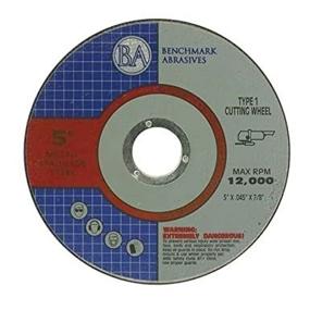 img 2 attached to Benchmark Abrasives 5 Inch Pro Metal Cut-off Wheel with Self-Sharpening Technology, 0.045 Inch Thickness, 7/8 Inch Arbor - Pack of 25