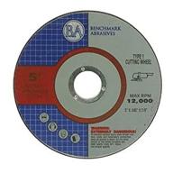 benchmark abrasives 5 inch pro metal cut-off wheel with self-sharpening technology, 0.045 inch thickness, 7/8 inch arbor - pack of 25 logo