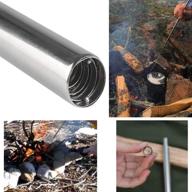 🔥 jistl fire bellows: collapsible stainless steel campfire tool for blasting air, mouth-blown fire building - 3 pack логотип