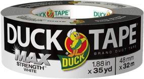img 4 attached to 🦆 Duck Max Strengthened 240866 Duct Tape - Single Pack, 1.88 Inches x 35 Yards in White