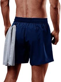 img 2 attached to 🏋️ High-performance MICOZIFY Men's Gym Workout Shorts - 3" Bodybuilding Running Shorts with Zipper Pockets