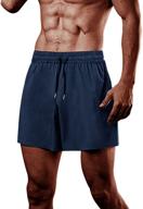 🏋️ high-performance micozify men's gym workout shorts - 3" bodybuilding running shorts with zipper pockets logo