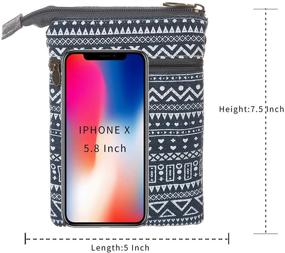 img 2 attached to 📱 Маленькая сумочка для мобильного телефона - женский холщовый кошелек-перешейник для телефона.