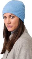 🧣 style republic women's cashmere ribbed beanie: soft, stretchy & warm winter hat with ribbed edge logo