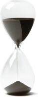 ⏳ hovebeaty hourglass set for time management - 15 minutes, hand-blown glass construction, durable & stylish (black) logo