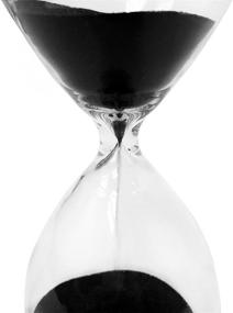 img 2 attached to ⏳ HoveBeaty Hourglass Set for Time Management - 15 Minutes, Hand-Blown Glass Construction, Durable & Stylish (Black)