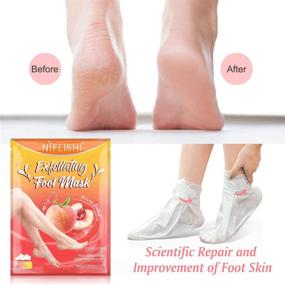 img 2 attached to 👣 Get Smooth and Soft Feet with Foot Peel Mask 5 Pack - Callus Peeling Dead Skin Remover, Exfoliating Socks for Dry Rough Heels - Effective Beauty Feet Treatment for Men and Women