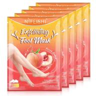 👣 get smooth and soft feet with foot peel mask 5 pack - callus peeling dead skin remover, exfoliating socks for dry rough heels - effective beauty feet treatment for men and women logo