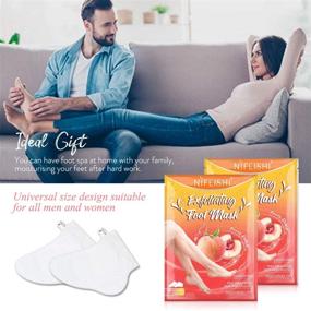 img 1 attached to 👣 Get Smooth and Soft Feet with Foot Peel Mask 5 Pack - Callus Peeling Dead Skin Remover, Exfoliating Socks for Dry Rough Heels - Effective Beauty Feet Treatment for Men and Women