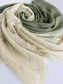 img 2 attached to 🧣 GERINLY Cotton Blanket Travel Women's Scarves & Wraps: Simple and Stylish Accessories