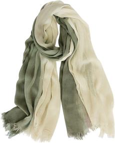 img 4 attached to 🧣 GERINLY Cotton Blanket Travel Women's Scarves & Wraps: Simple and Stylish Accessories