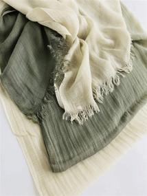 img 1 attached to 🧣 GERINLY Cotton Blanket Travel Women's Scarves & Wraps: Simple and Stylish Accessories