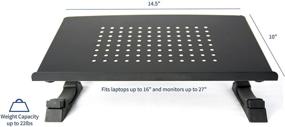 img 3 attached to Подставка VIVO STAND-V001N для изогнутых ноутбуков, блокнотов и мониторов - полностью регулируемая, черная