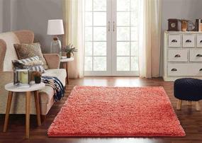 img 3 attached to 5'x7' Chesapeake Microfiber Coral Shag Area Rug