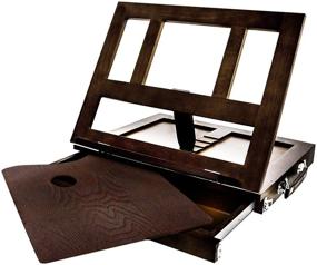 img 2 attached to Espresso Wood Tabletop Easel with Drawer - KINGART, One Size