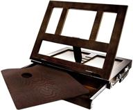 espresso wood tabletop easel with drawer - kingart, one size logo