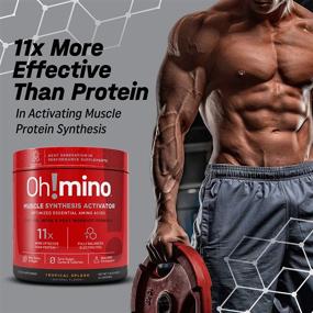 img 1 attached to Oh!mino Muscle Synthesis Activator: Enhanced Flavor for Optimal Stamina and Recovery - Caffeinated, 40 Servings 280grams Amino Acid Supplement with Electrolytes for Pre & Post Workout Drink – Oh!Nutrition