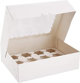 img 2 attached to Tcoivs 20-Set Cupcake Boxes - Hold 12 Standard Cupcakes, White Cupcake Containers, Auto-Popup Paperboard Cupcake Carrier - Cupcakes and Muffins Transport Simplified!