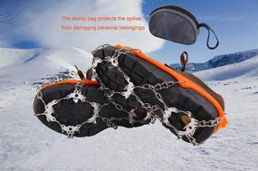 img 3 attached to Vinqliq 19 Teeth Claws Micro Spikes Cleat Footwear Ice Snow Grips Traction System Crampons Non-Slip Shoes Cover for Snow and Ice Walking, Jogging, or Hiking