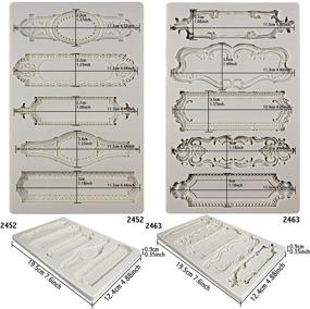 img 1 attached to Cиликоновые формы в барокко стиле - 2 штампа для плитки и объектов