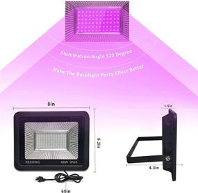 img 2 attached to 🌟 Enhance Your Glow Party with 2 Pack 50W LED Black Lights for Resin Curing, 3D Printing, and Stage Lighting