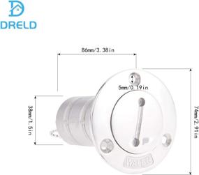 img 2 attached to 🛥️ DRELD 38mm (1-1/2") Boat Water Fill/Filler Cap Kit, Key Cap Boat Deck Filler, Marine 316 Stainless Steel Hardware with Mirror-Polished Finish, Perfect Fit for Boat Yacht Caravan