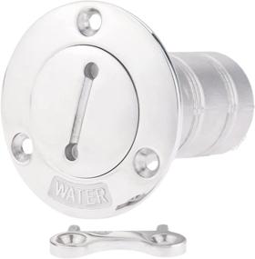 img 1 attached to 🛥️ DRELD 38mm (1-1/2") Boat Water Fill/Filler Cap Kit, Key Cap Boat Deck Filler, Marine 316 Stainless Steel Hardware with Mirror-Polished Finish, Perfect Fit for Boat Yacht Caravan