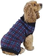 🐶 zack & zoey large navy english plaid pet sweater - 20-inch acrylic comfort at its best! логотип