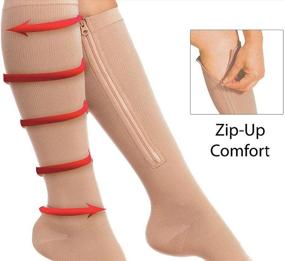 img 2 attached to 🧦 Kingbridal Medical Compression Socks: Leg Support Stocking with Zipper for Men and Women