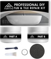 🛁 white tub repair kit for acrylic, porcelain, enamel, and fiberglass - sink, shower, and countertop - bathtub refinishing solution for cracked bathtub scratches - shower bases and pans included logo