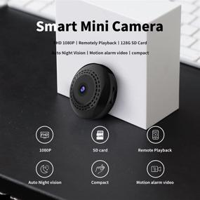 img 2 attached to 📷 2021 Upgraded Mini WiFi Spy Camera - HD 1080P Wireless Hidden Cam with Live Feed and Audio Recording - Motion Activated Alarm - Auto Night Vision - Home Security Nanny Cam (Grey)