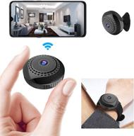 📷 2021 upgraded mini wifi spy camera - hd 1080p wireless hidden cam with live feed and audio recording - motion activated alarm - auto night vision - home security nanny cam (grey) logo