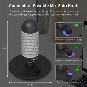 img 2 attached to Leereel RGB USB Microphone: Plug & Play Mic for Gaming, Podcasting, Vocal Recording, YouTube Streaming - Compatible with PC, Mac, PS4/PS5, Laptop