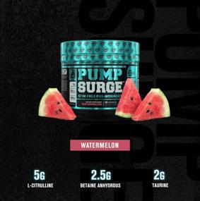 img 2 attached to 🍉 PUMPSURGE Caffeine Free Pump & Nootropic Pre Workout Supplement - Boost Nitric Oxide Levels with Watermelon Flavor!