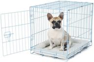 small carlson blue single door metal dog crate - secure, compact and seo-optimized logo