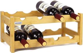 img 4 attached to 🍷 GZSHENGQI Solid Wood 2-Tier Wine Rack Countertop, Freestanding Floor Wine Rack