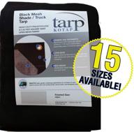 kotap mesh-1016 durable polyethylene mesh shade/truck tarp for patio, garden, and landscape uses, 6.5-ounce, 10 x 16-foot, black logo