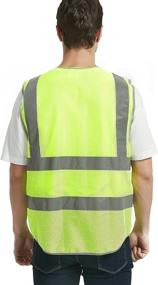 img 1 attached to 👷 VICRR High Visibility Safety Vest with Reflective Strips, 9 Pockets Zipper Front, Ideal for Construction Work