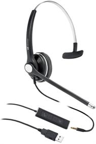 img 4 attached to 🎧 USB-3.5MM Headset with Noise-Cancelling Microphone - Ideal for Skype for Business, Microsoft Teams, and Zoom Calls