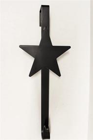 img 2 attached to 🌟 Authentic Handmade Wrought Iron Star Wreath Hanger by Amish Craftsmen