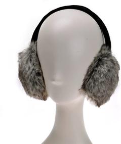 img 1 attached to Зимняя мода наушники из искусственного меха для женщин и девочек с регулируемой повязкой на голову для ушей в тепло.