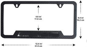 img 3 attached to 🔧 Enhance Your M-B with 2pcs A-G Performance License Plate Stainless Steel Frames: Carbon Fiber Textured Glossy Finish Logo