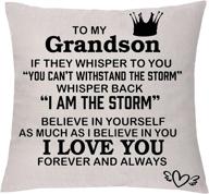 grandson pillowcases inspirational graduation encourage logo