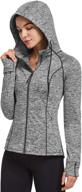 🧥 baleaf womens fleece full zip hooded athletic running jacket with thermal sport technology and thumb holes логотип