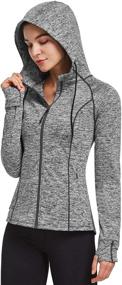 img 4 attached to 🧥 BALEAF Womens Fleece Full Zip Hooded Athletic Running Jacket with Thermal Sport Technology and Thumb Holes