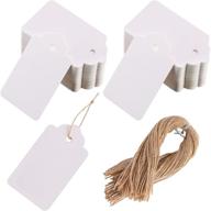 white paper tags: 200pcs gift hang tags with string for all occasions logo